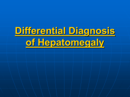 Differential Diagnosis of Hepatomegaly