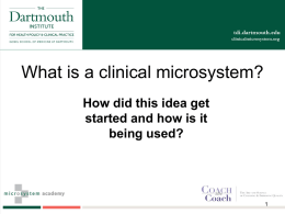 What is a Microsystem and 5Ps slides