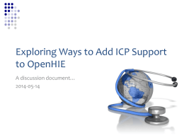 ICP - OpenHIE Wiki