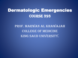 Dermatologic Emergencies Course 393