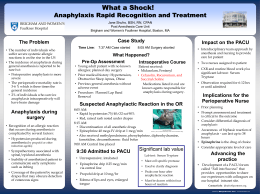What a Shock! Anaphylaxis Rapid Recognition and Treatment