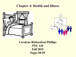Chapter 4: Health and Illness