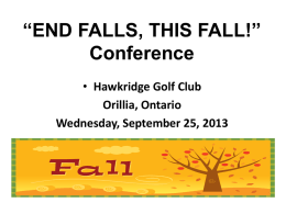 *END FALLS, THIS FALL!* Conference