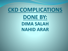 Clinical presentation of anemia of CKD
