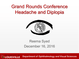 Headache and Double Vision - University of Louisville Ophthalmology