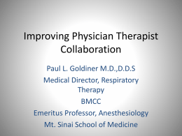 Improving Physician Therapist Collaboration