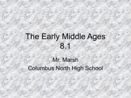 The Early Middle Ages 8.1
