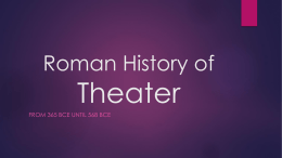 Roman History of Theater
