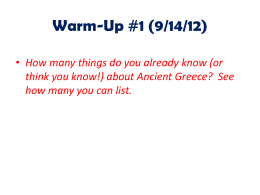 Warm-Up #8 (9/11/12) - Mrs. Silverman: Social Studies