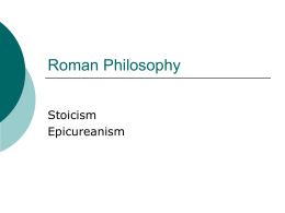 Roman Republic and Philosophy