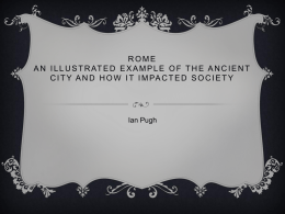 Rome An Illustrated Example of the Ancient city