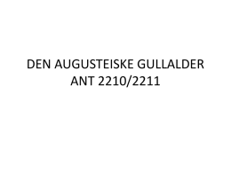 DEN AUGUSTEISKE GULLALDER ANT 2210/2211