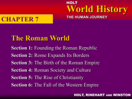 CHAPTER 7: The Roman World