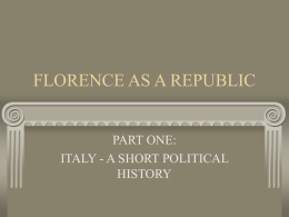 FLORENCE AS A REPUBLIC - Biomimetics and Dextrous