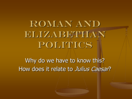Background on Roman Politics PP