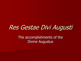 Res Gestae Divi Augusti