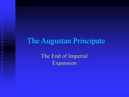 The Augustan Principate and the End of Imperial Expansion