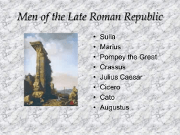 Men of the Late Roman Republic