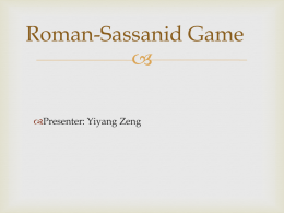 Roman-Sassanid Game