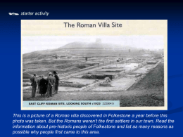 What did the Romans do for Folkestone - presentation