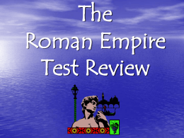 Roman Empire Test Review