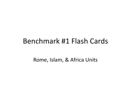 Benchmark #1 Flash Cards