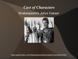 Julius Caesar – Cast of Characters