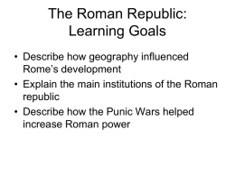 6.1 - The Roman Republic