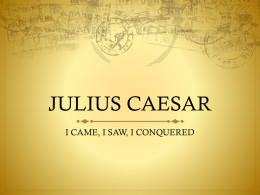 julius caesar - Ms. Thresher