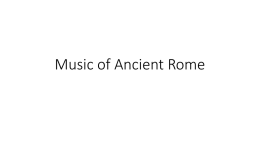 Music of Ancient Rome - BRMS Orchestra and Chorus
