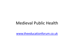 Medieval Public Health