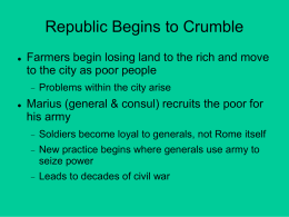 Republic Begins to Crumble