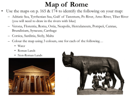 Map of Rome - Santone History