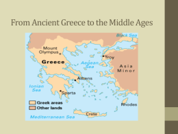 From Ancient Greece to the Middle Agesx