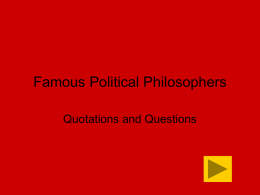 Famous Political Philosophers