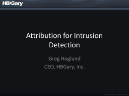 Attribution for Intrusion Detection