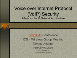 Voice over Internet Protocol (VoIP) Security Issues and