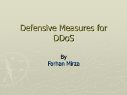 Defensive Measures on DDoS