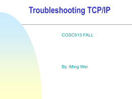 TCP/ IP Trouble
