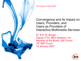 Convergence and its Impact on Users, Providers, and Users