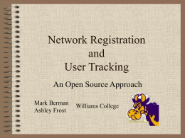 Network Registration and User Tracking