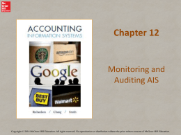 Monitoring and Auditing AIS - McGraw Hill Higher Education