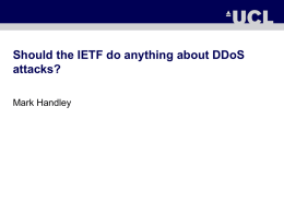 Should the IETF do anything about DDoS attacks?
