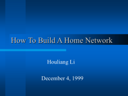 How To Build A Home Network