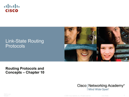 Ch 10-Link State Routing Protocols