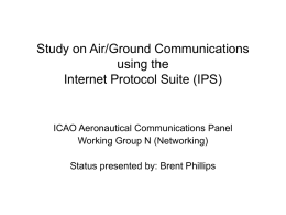 Study on Air/Ground Communications using the Internet