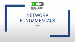 Unit 10- Network Fundamentals