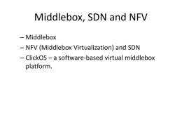 Middleboxes, SDN and NFV