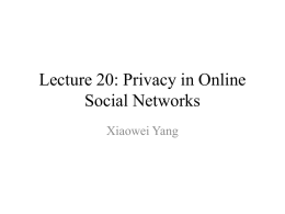 Social Network Privacy