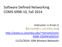 SDN Wireless Networks